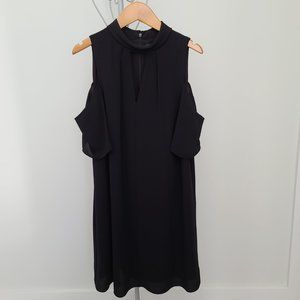 New Kaari Blue Cold-Shoulder Dress Size 2, Black